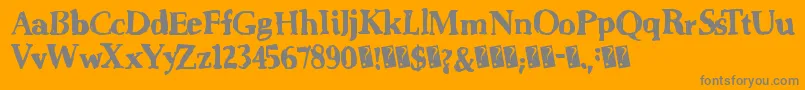 Countrygold-Schriftart – Graue Schriften auf orangefarbenem Hintergrund