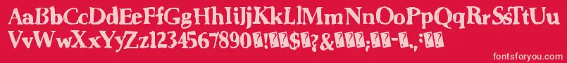 Weitere Informationen zur Countrygold-Schriftart Countrygold-Schriftart – Rosa Schriften auf rotem Hintergrund