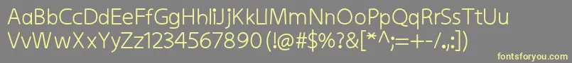 KiddysansBold Font – Yellow Fonts on Gray Background