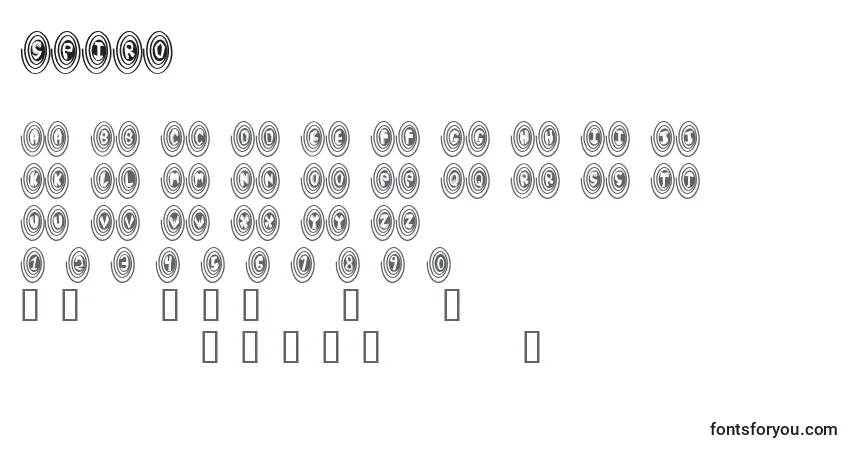 Schriftart Spiro – Alphabet, Zahlen, spezielle Symbole