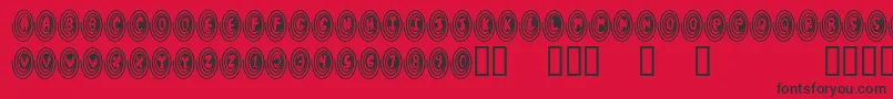 Fonte Spiro – fontes pretas em um fundo vermelho