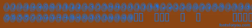 Spiro Font – Blue Fonts on Brown Background