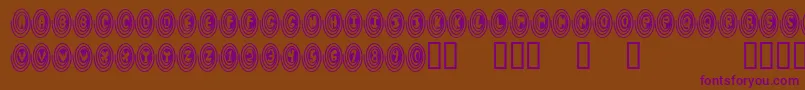 Spiro Font – Purple Fonts on Brown Background