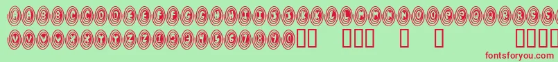 Spiro Font – Red Fonts on Green Background
