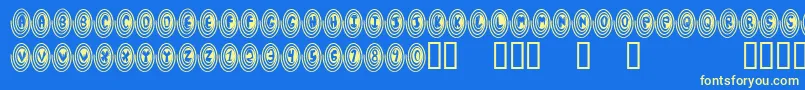 Spiro Font – Yellow Fonts on Blue Background