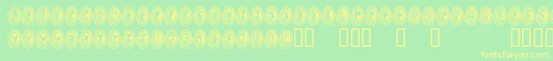 Spiro Font – Yellow Fonts on Green Background