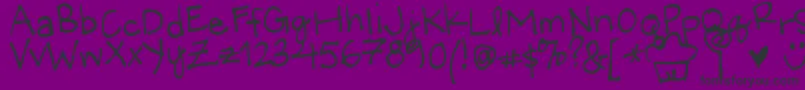 LittleMissWonderful Font – Black Fonts on Purple Background