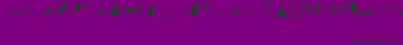 フォントFood – 紫の背景に黒い文字
