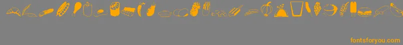 Weitere Informationen zur Food-Schriftart Food-Schriftart – Orangefarbene Schriften auf grauem Hintergrund
