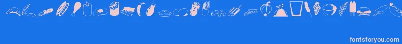 En savoir plus sur la police Food Police Food – polices roses sur fond bleu