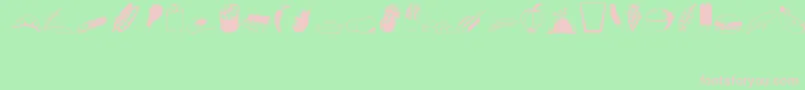 Food Font – Pink Fonts on Green Background