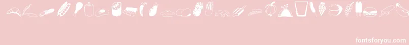 Food Font – White Fonts on Pink Background