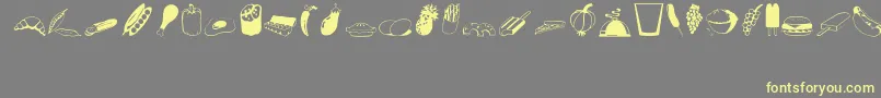 Food Font – Yellow Fonts on Gray Background