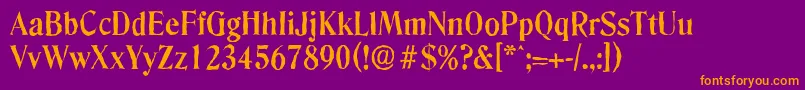 DenverantiqueBold Font – Orange Fonts on Purple Background
