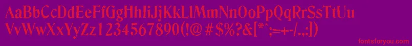 DenverantiqueBold Font – Red Fonts on Purple Background