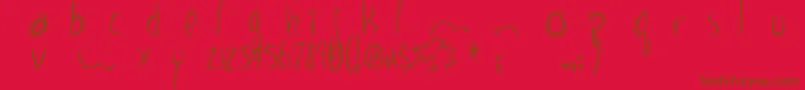 BrownBearFunk Font – Brown Fonts on Red Background