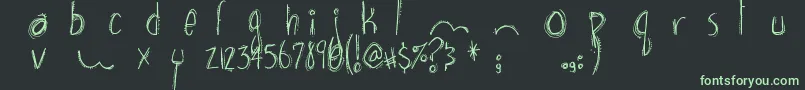 BrownBearFunk Font – Green Fonts on Black Background