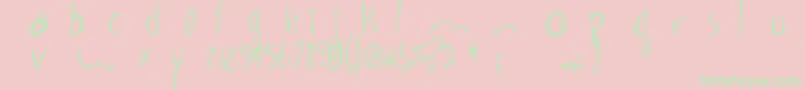 BrownBearFunk Font – Green Fonts on Pink Background