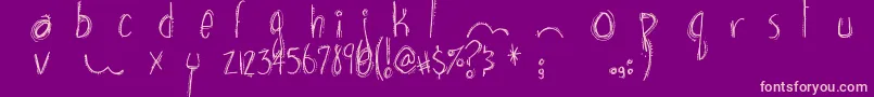 BrownBearFunk Font – Pink Fonts on Purple Background