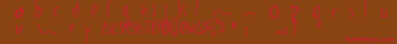 BrownBearFunk Font – Red Fonts on Brown Background