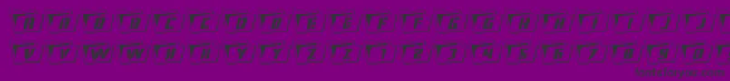 Eyesonlyoutwavy3-Schriftart – Schwarze Schriften auf violettem Hintergrund