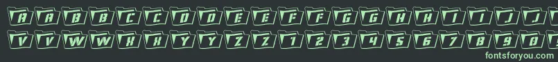 Eyesonlyoutwavy3 Font – Green Fonts on Black Background