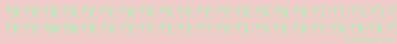 Eyesonlyoutwavy3-Schriftart – Grüne Schriften auf rosa Hintergrund