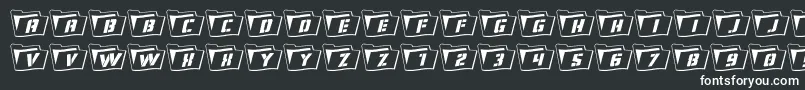 Шрифт Eyesonlyoutwavy3 – белые шрифты на чёрном фоне