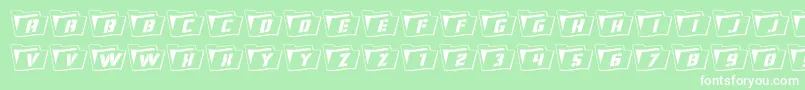 Eyesonlyoutwavy3 Font – White Fonts on Green Background