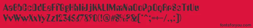 Submarine Font – Black Fonts on Red Background