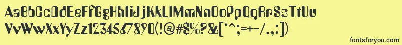 Submarine Font – Black Fonts on Yellow Background