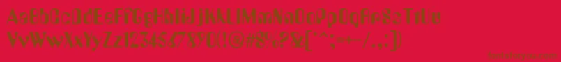 Weitere Informationen zur Submarine-Schriftart Submarine-Schriftart – Braune Schriften auf rotem Hintergrund