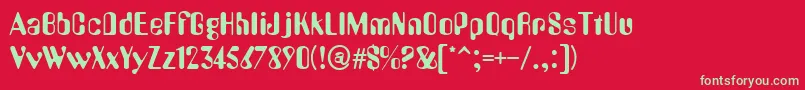 Submarine Font – Green Fonts on Red Background