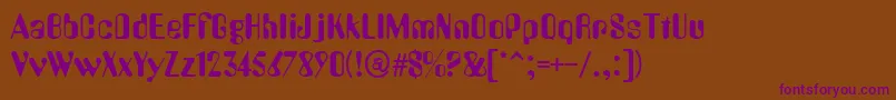 Submarine Font – Purple Fonts on Brown Background