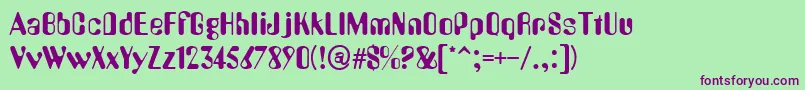 Submarine Font – Purple Fonts on Green Background