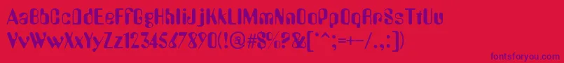 Submarine Font – Purple Fonts on Red Background
