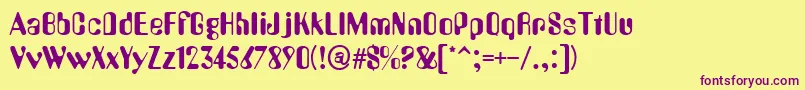 Submarine Font – Purple Fonts on Yellow Background