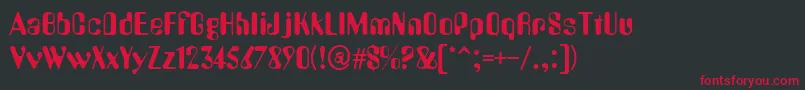 Submarine Font – Red Fonts on Black Background