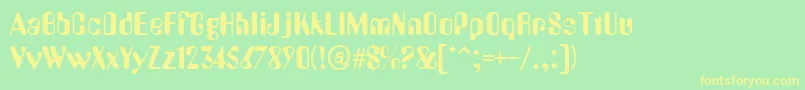 Submarine Font – Yellow Fonts on Green Background