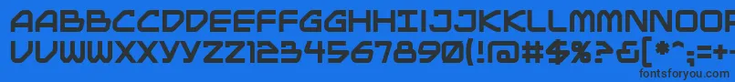 Mainbrg Font – Black Fonts on Blue Background