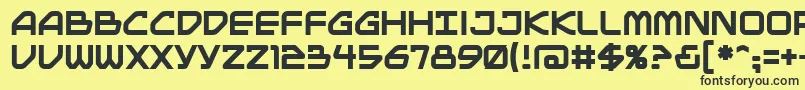 Mainbrg Font – Black Fonts on Yellow Background