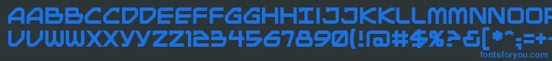 Mainbrg Font – Blue Fonts on Black Background