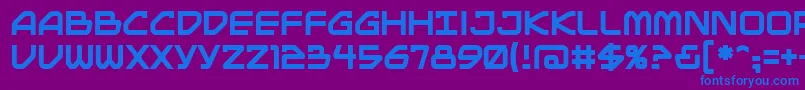 Mainbrg Font – Blue Fonts on Purple Background