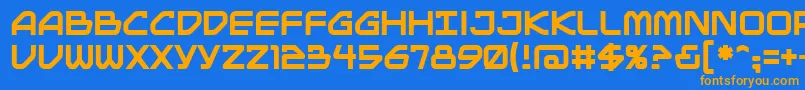 Mainbrg Font – Orange Fonts on Blue Background