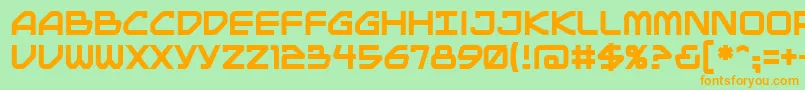 Mainbrg Font – Orange Fonts on Green Background