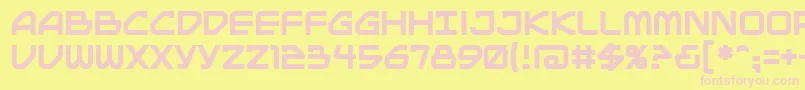 Mainbrg Font – Pink Fonts on Yellow Background