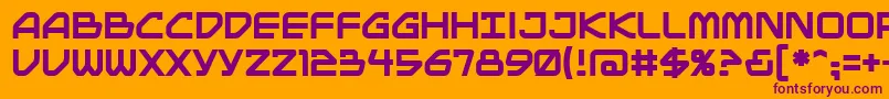 Mainbrg Font – Purple Fonts on Orange Background