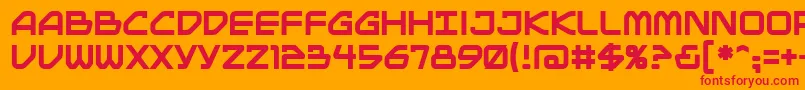 フォントMainbrg – オレンジの背景に赤い文字