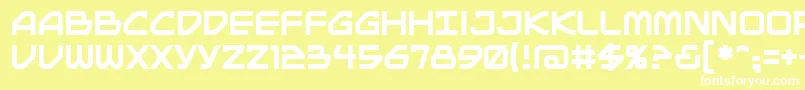 Mainbrg Font – White Fonts on Yellow Background