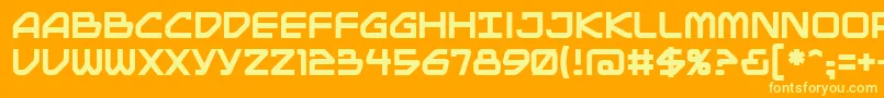 Mainbrg Font – Yellow Fonts on Orange Background